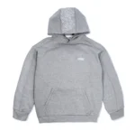 Up In Flames Reverse Stitch Hoodie Grey