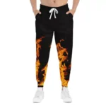 Up In Flames Stitch Joggers Black (1)